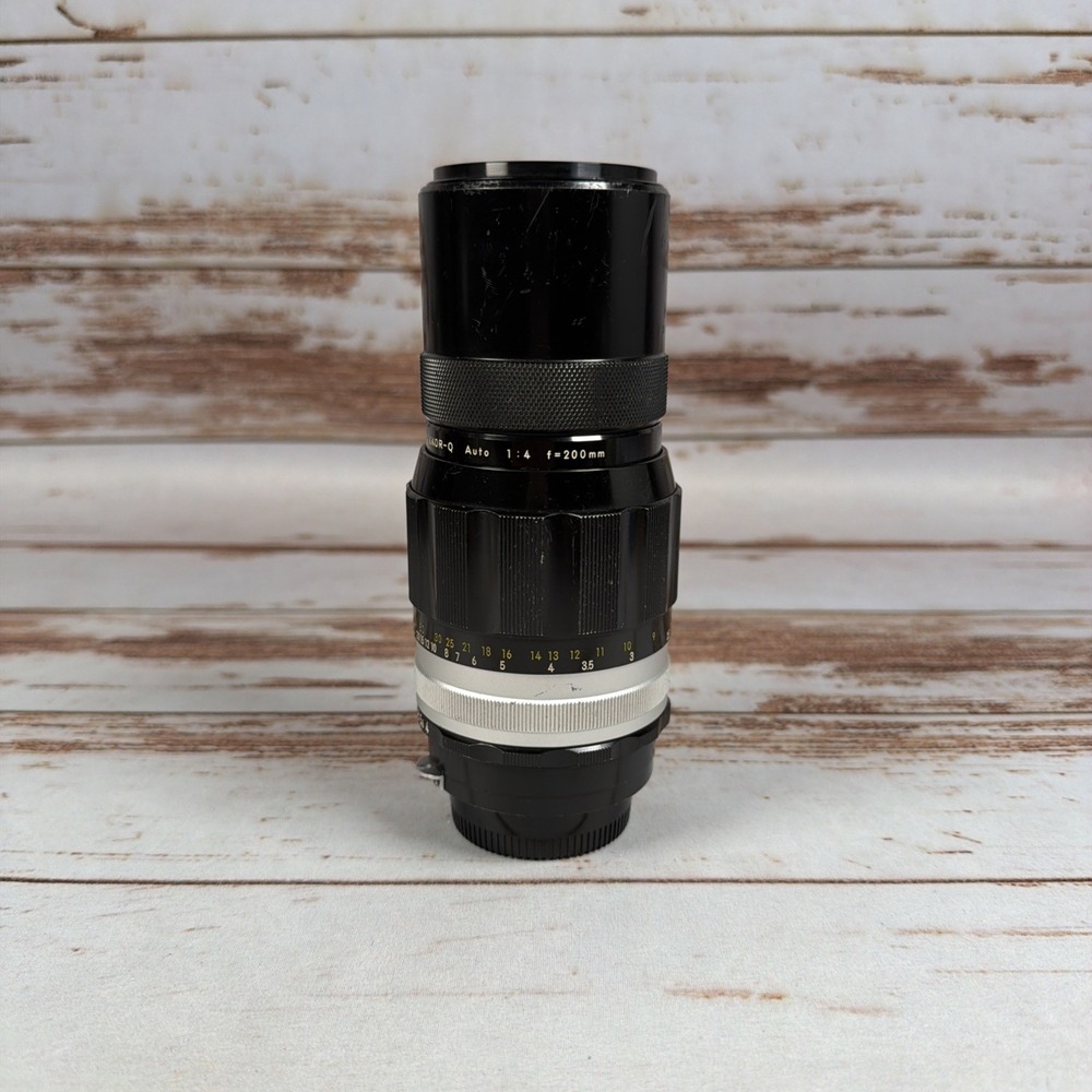 Nikon Nikkor-Q Auto 200mm f/4 Non-AI F Mount Manual Telephoto Lens Japan